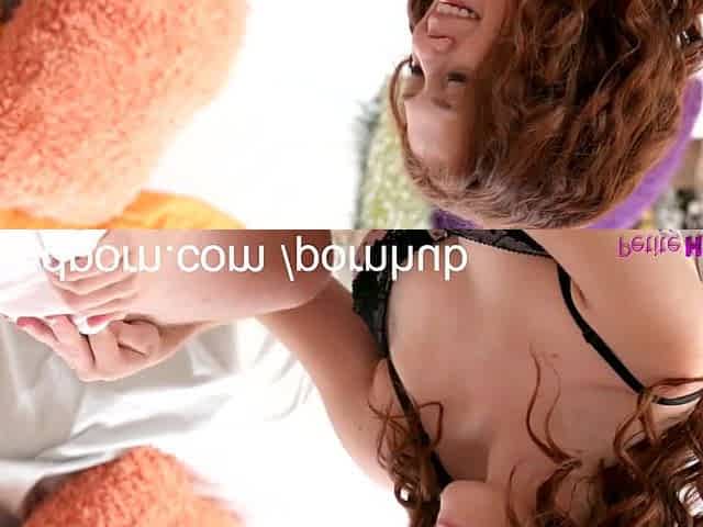 Tiny and merry teen cums on a large cock