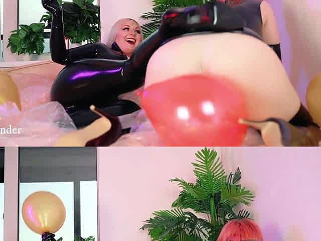 Hot Fetish, Air Balloons and Girls Latex Rubber Party Arya Grander