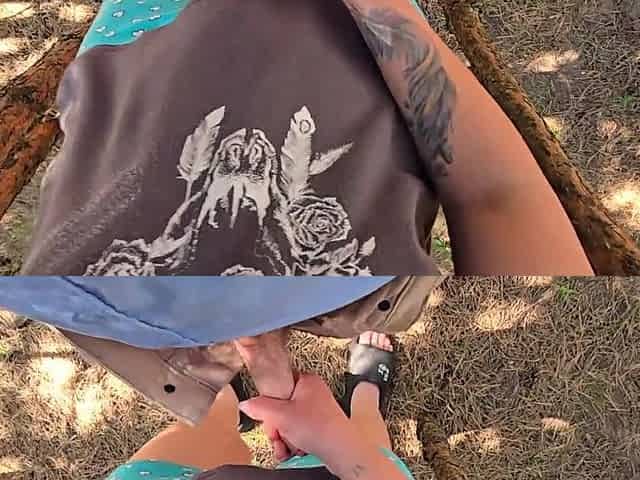 Fucking her pussy really hard in standing position and came in her pants