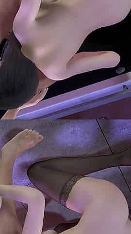 Cute Asian Girl Sucking Dick in the Bathroom