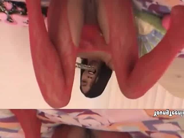 Schlong sucking black masturbates