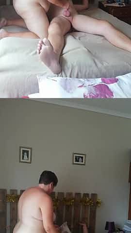 Handcuffed cucks small dick slapped and teased by chubby bbw