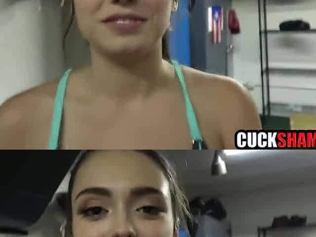 Cuckold hubby helps wife hook up with gym tutor