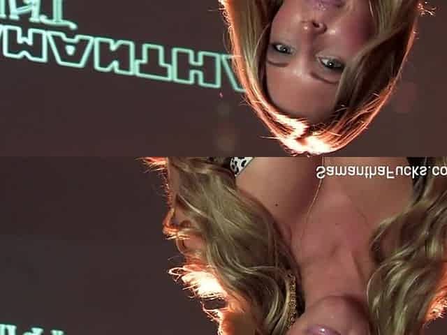 Hot solo scene with blond honey Samantha Saint