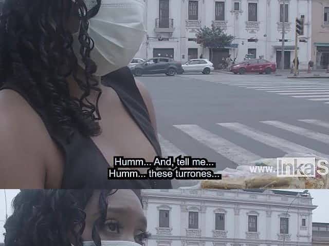 Tremendous Peruvian brunette hair nougat seller gets caught by pervert buyer