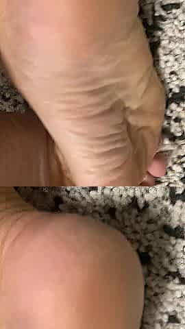 Solely feet and very close view for my flawless dry feet after bathroom