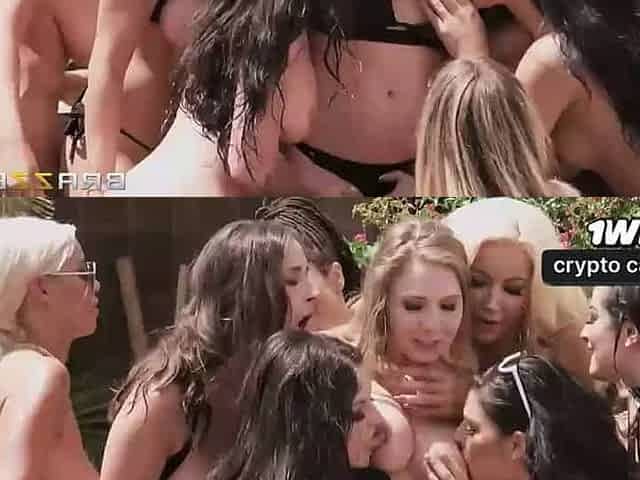 Lena Paul organiza uma orgia de wrestling na terceira temporada do Brazzers House.
