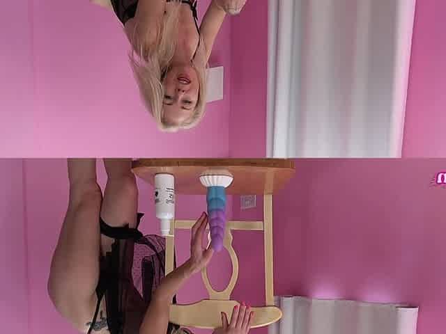 Stretching My Pussy on a Huge Dildo - POV Fantasy Ride