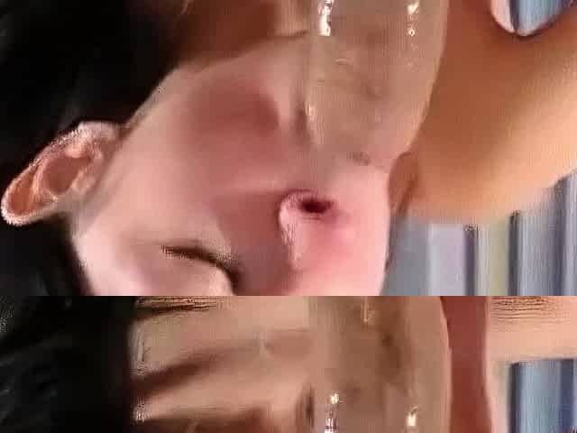 Brunette with Big Natural Tits in Anal Webcam Action