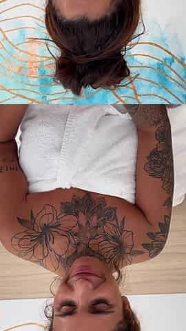 Tattooed MILF Screams as Cock Stretches Her Hairy Holes Wide
