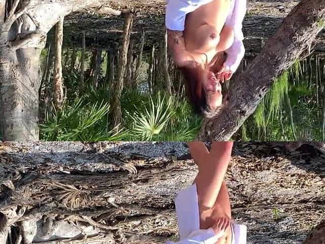 Monika Fox Stopped A Journey Bus To Swim In nature's garb In The Caribbean Sea