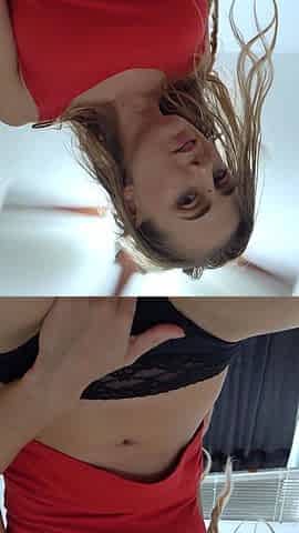 Blonde teen amateur teasing solo