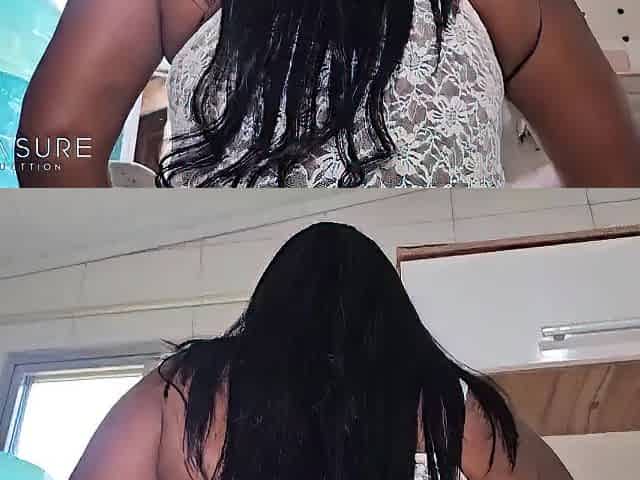 A sexy, curvy woman as the main course.