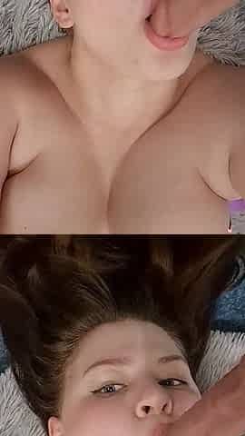 POV Blowjob - Head Hanging off the Bed