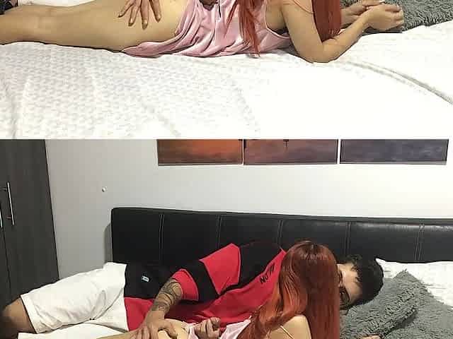 My girlfriend sucks my knob until I cum.