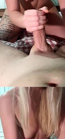 Teasing edged handjob blowjob cumshot compilation pov part 2