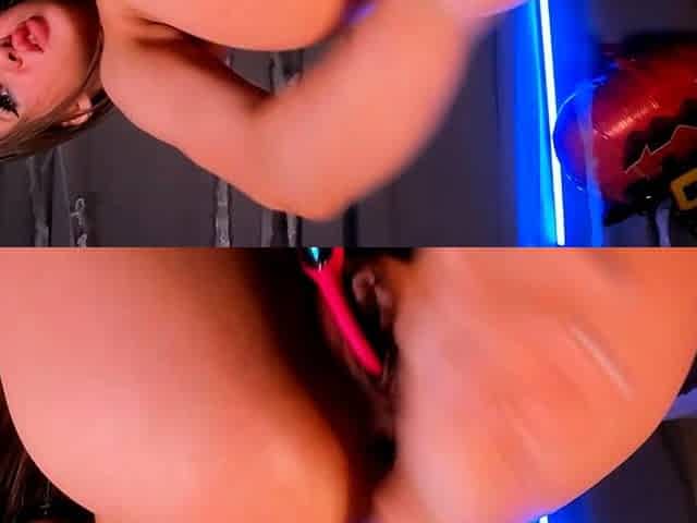 Hot babe Sophie Paris having horny solo toy masturbation
