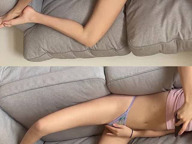 Intensive climax control and edging leads to shaking climax