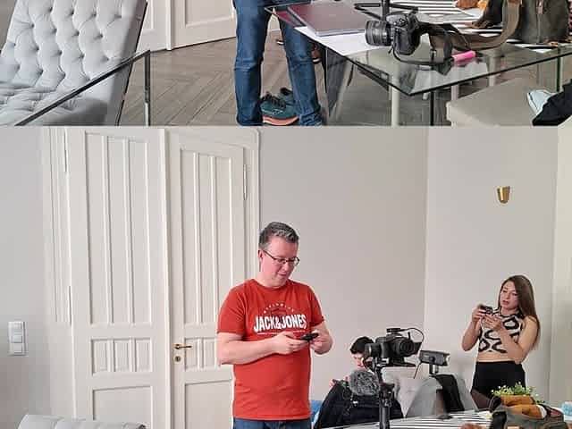 Behind the Scenes - Cherry and Talia Preparing for Their Shoot