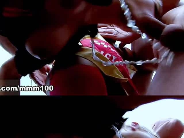 Crazy sexual Orgy with Luna Luxx , Natalie di Angelo and Victoria Rosse - MMM100