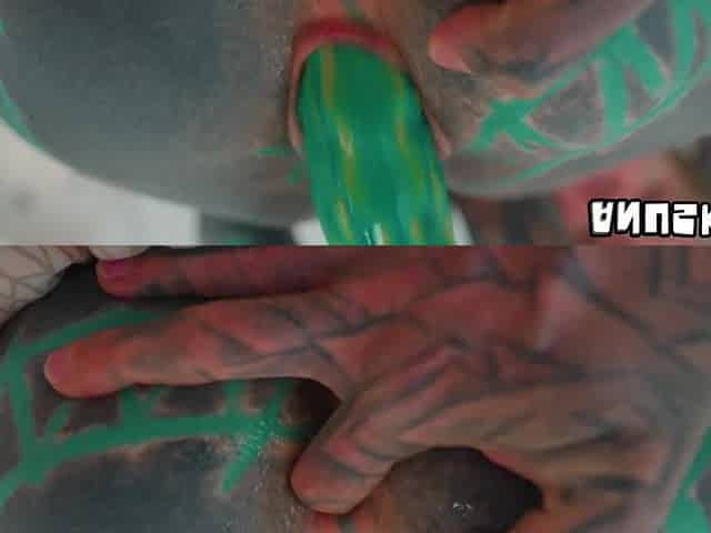 Heavily Ink'd TEEN Self screwing Large Toy
