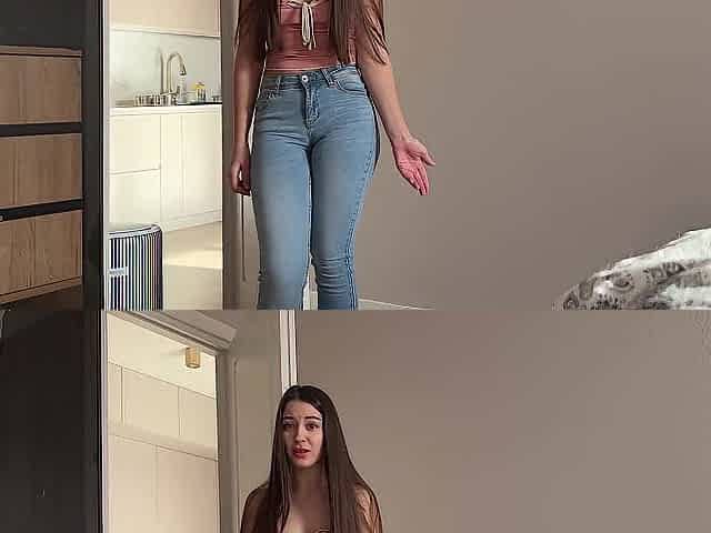 Large Booty Step Sister Sharing Daybed Out of Pants With Me and Crosses the Line