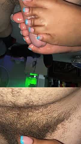 Her blue French pedi milked me dry