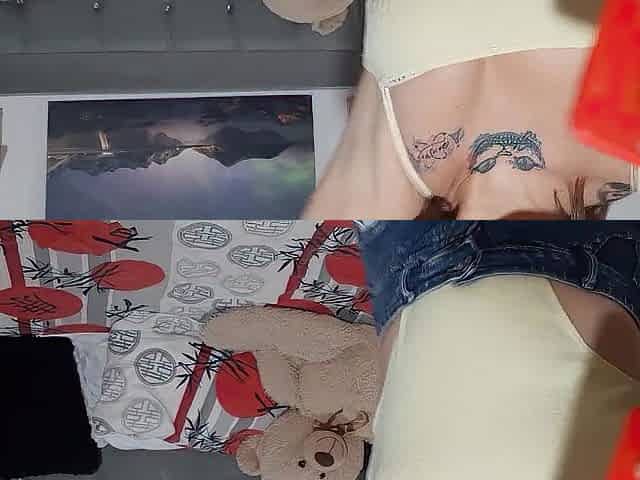 Tattooed gal makes masturbating episode for her spouse