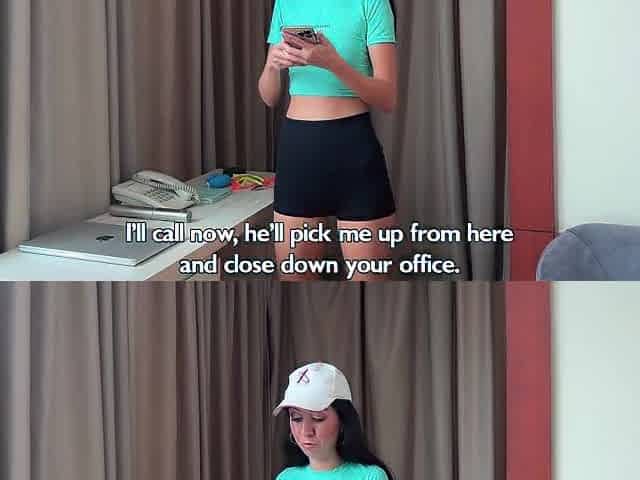 Caught a Cutie Watching Porn in a Cafe and Took Her in for a Thorough Search