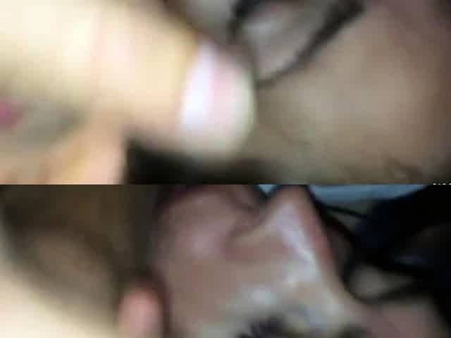 Amateur MILF Swallows Cum and Gets a Facial