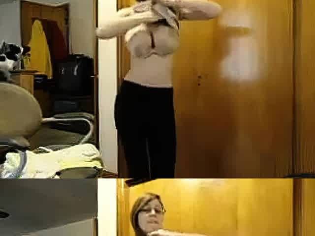 Busty Nerd with Glasses on Webcam