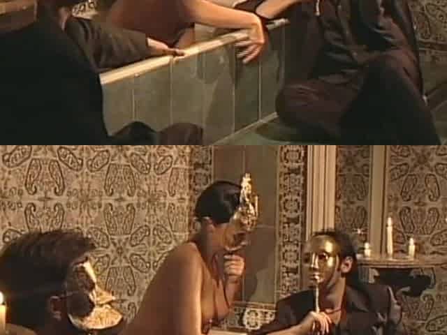Behind the Mask a Slutty MILF and 2 Horny Men