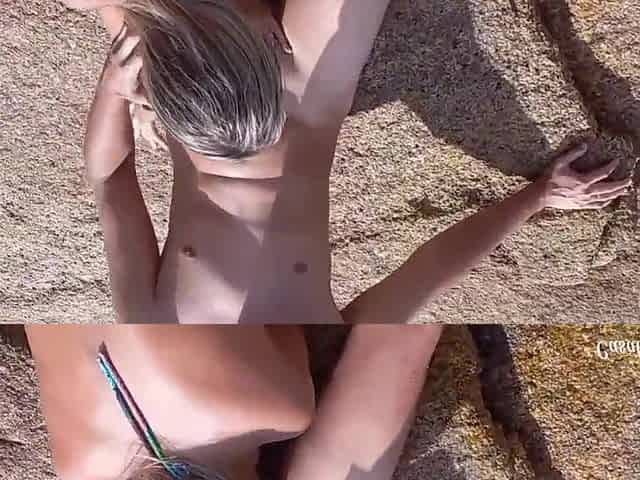 Hotwife went to a in nature's garb beach to screw one more stud and get lots of milk in her throat