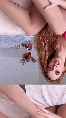 Dirty-talking Redhead Plays with Her Hairy Wetness in Nylon