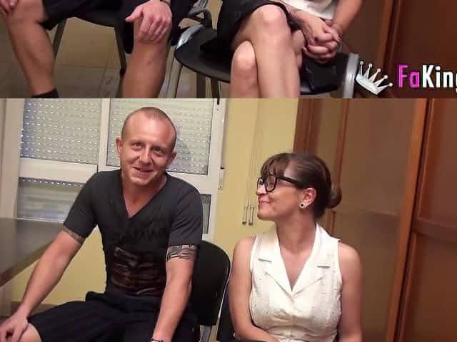 Nerdy chick opens her legs for a nice sexual experience