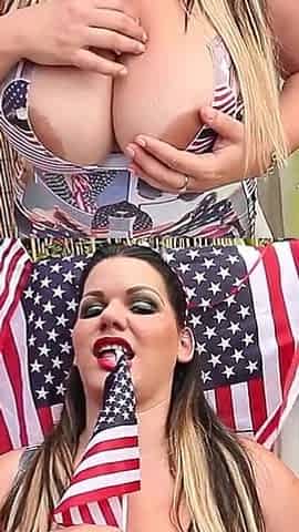 Angelina Castro 4th of July Hose Down