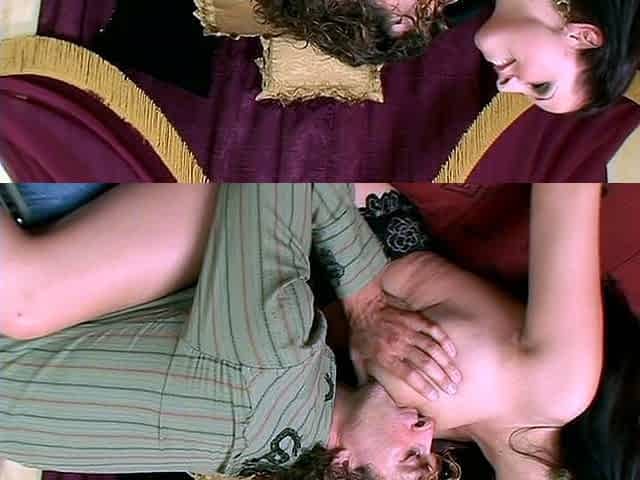 Nasty brunette pornstar with big boobs