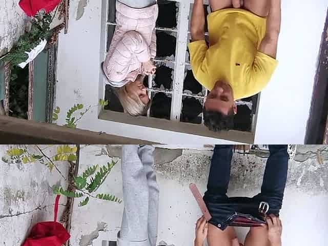 Picked up babes outdoor hardcore fuck for cash in cool POV