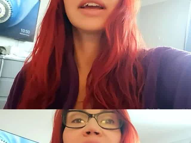 Amateur redhead shaves and masturbates