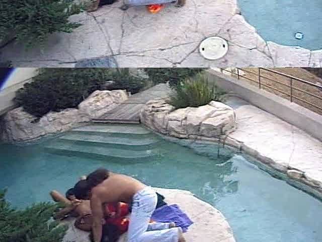 Outdoor blowjob threesome