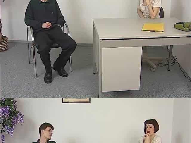 Brunette Secretary Anally Fucked And Jizzed In Mouth