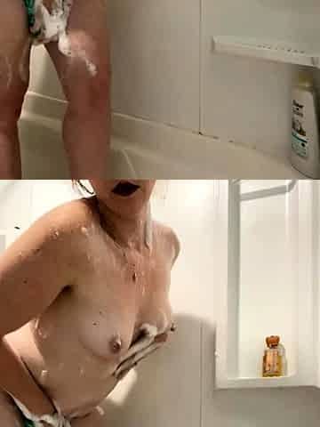 Beauty small tit amateur teen masturbating her shaved pussy