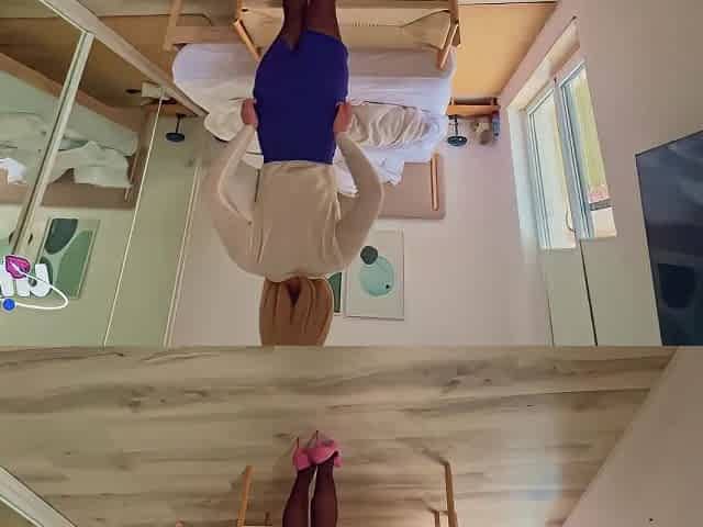 Husband and neighbor boink phat latina milf through tights - XXX!