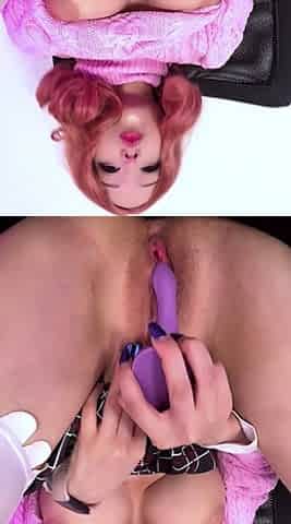 Big boobs milf masturbates with her dildo