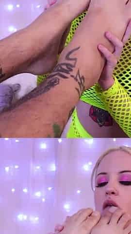 Worshiping your feet and your cock
