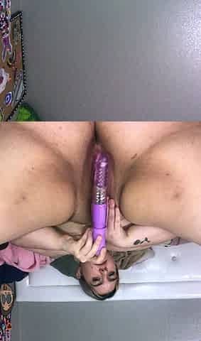 Big boobs milf masturbates with her dildo