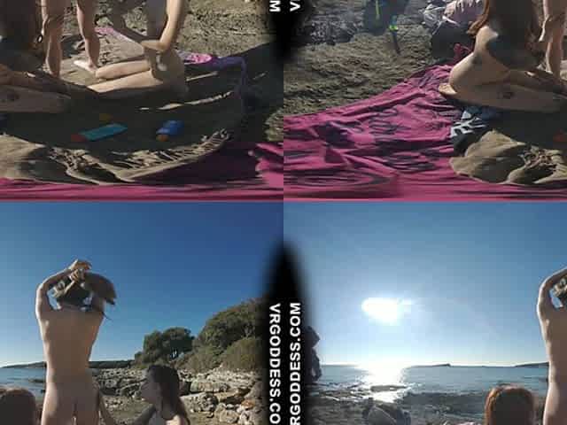 Cheri Josie Poppy Early Spring Nude Beach On A Cold Vacation Day
