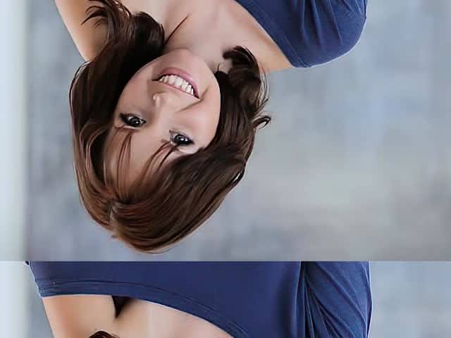 Solo adorable babe stretches pink fur pie