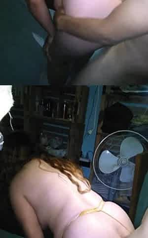 Sex at Night, Standing and Doggy Style, She Only in Yellow Thong