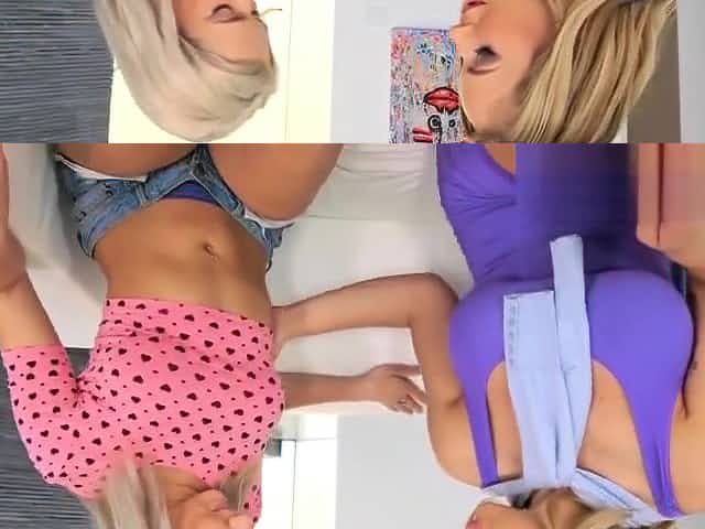 Blonde Tiffany licks pussy with stepmum